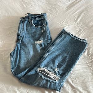 Abercrombie ultra high rise ankle straight jeans